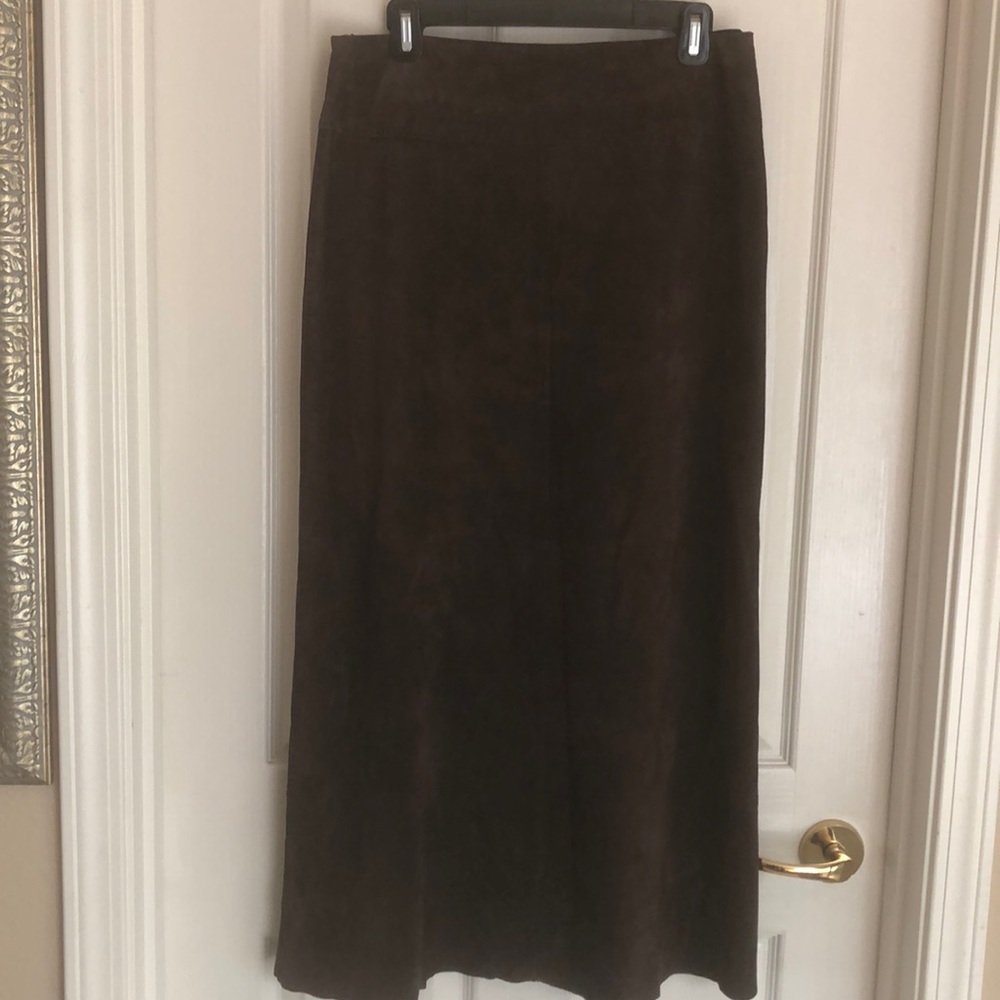 Women’s long suede skirt